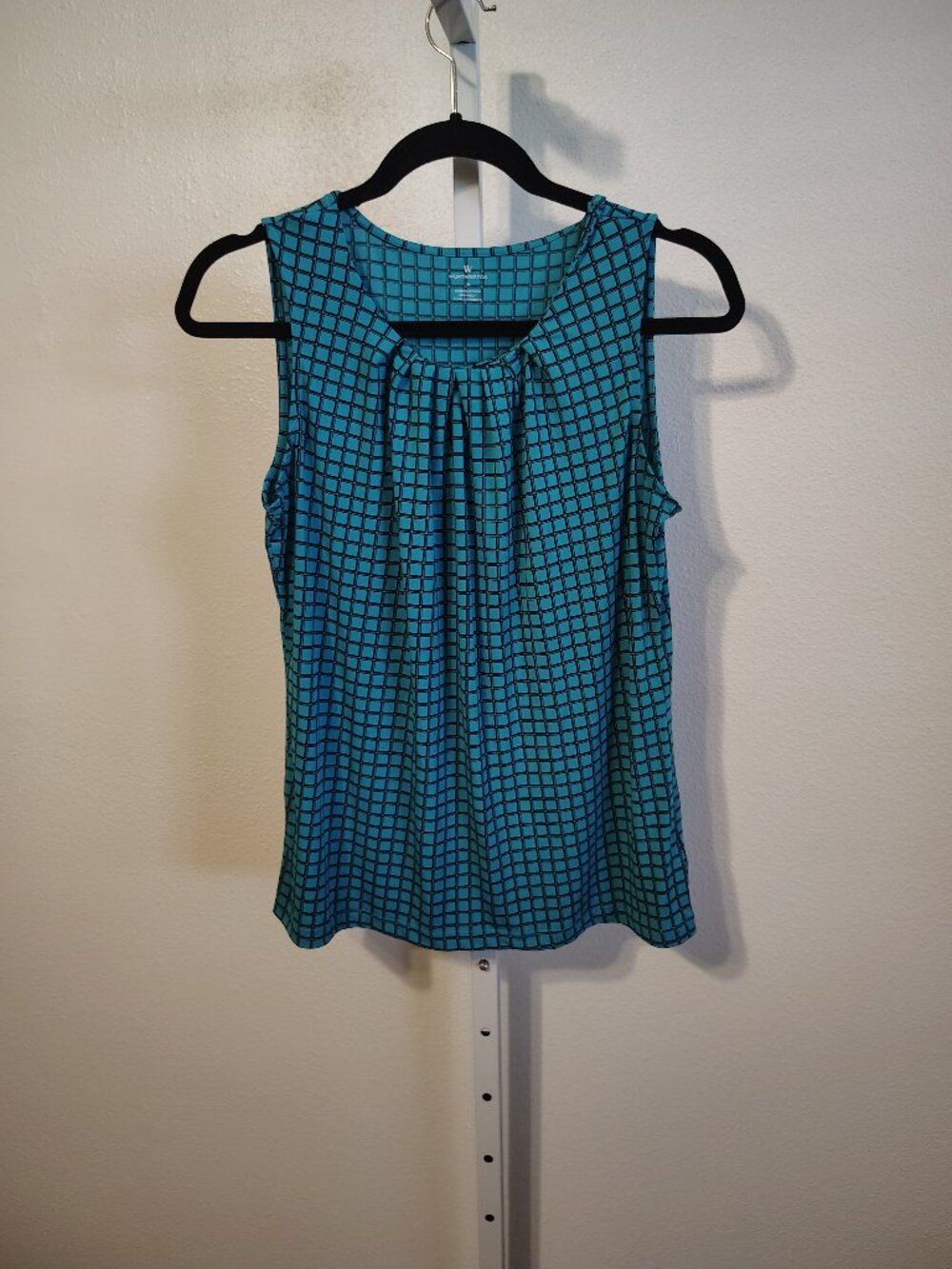 Worthington Women's Sleeveless Top Tank Top Size Medium Polyester Spandex Teal